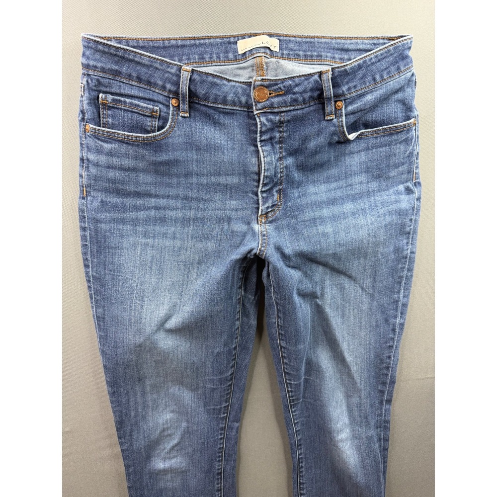 Loft Curvy Skinny Jeans Womens Blue Medium Wash Denim 32x27 - Picture 5 of 11